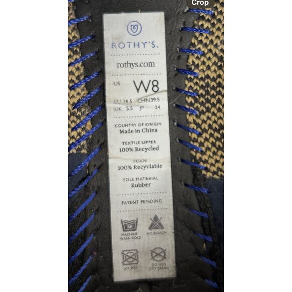 Rothy's The Point Retired Leopard Sz 8 Boho Print Flats Slip On Shoes Women's - Picture 8 of 8